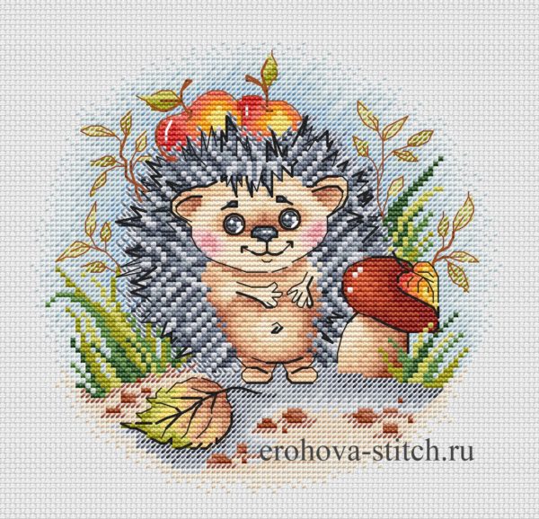 Авторская схема для вышивки "Ёжик"